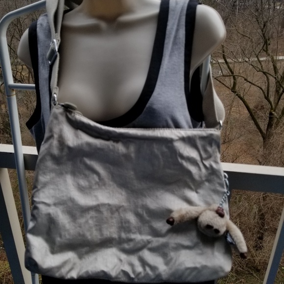 Kipling Iridescent Tan Crossbody Bag with Monkey - Picture 3 of 8